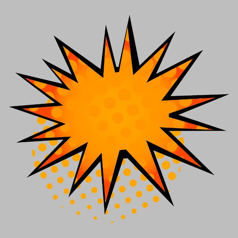 Halbton-Comic Starburst-Rand