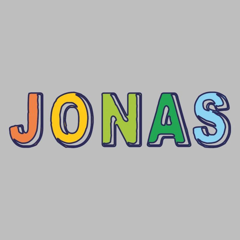 Jonas name first name multicolored design