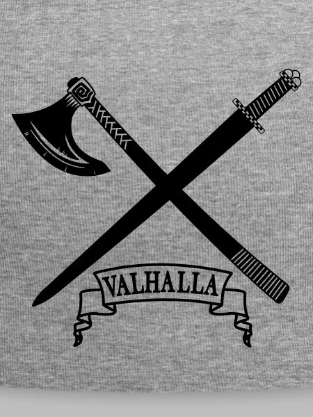 Walhalla mit Axt und Schwert
