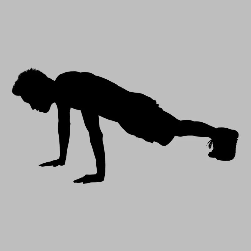fitness liegestütze Mann Training Silhouette