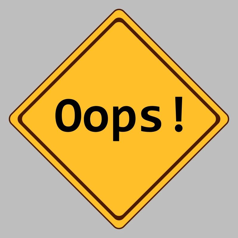 error, oops !, customizable