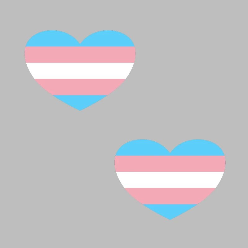 Coeurs de drapeau trans
