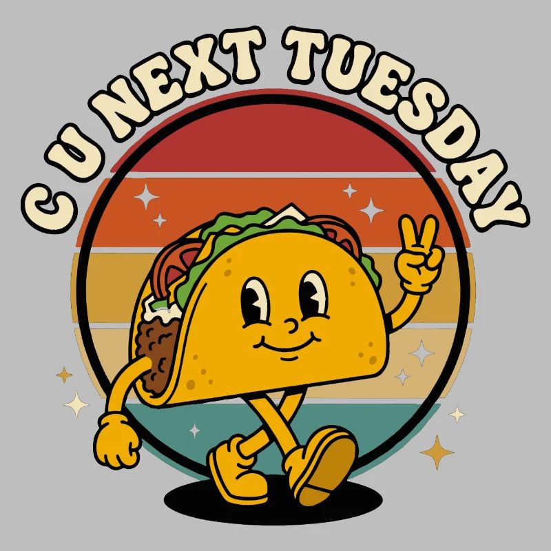 CU Next Tuesday Taco Retro Funny