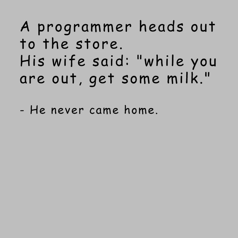 Programmierer geht Einkaufen