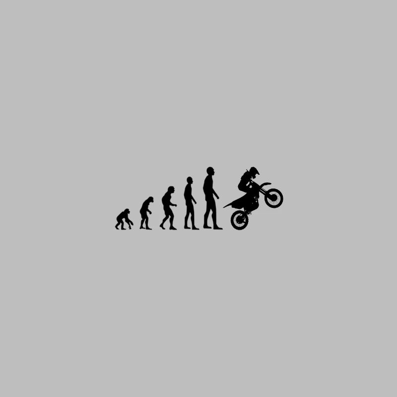 Evolution monkey human motorcycle