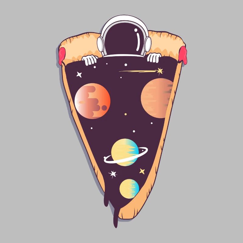 Astronaut Pizza Universe Nerd Planet Space Chocol