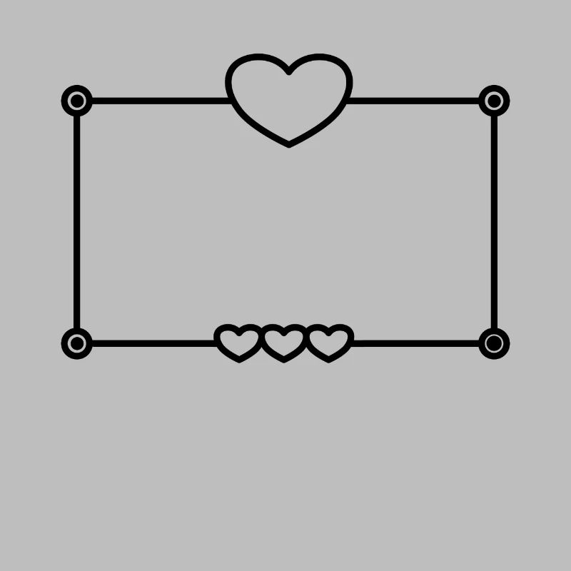 Heart Frame Love In Love Basic Text