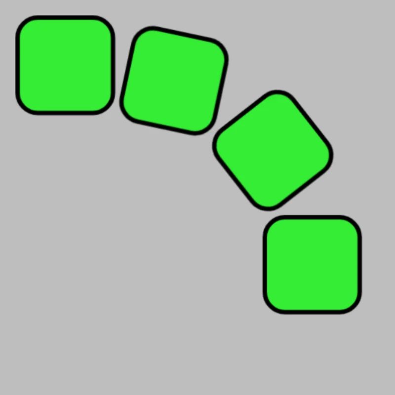 Grüne Quadrate Sequenz