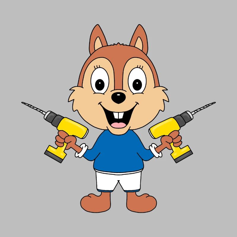 BOHRER - EICHHÖRNCHEN - HANDWERKER