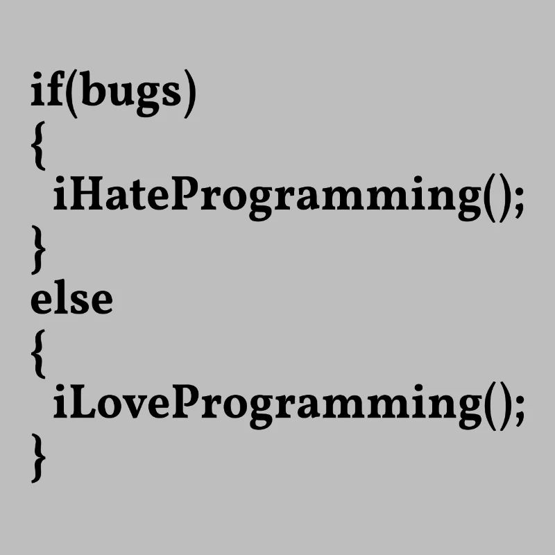LoveProgramming, HateBugs! #InformatikerHumor