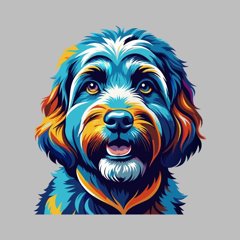 Cockapoo Hunderasse Bunt Karikatur Kawaii