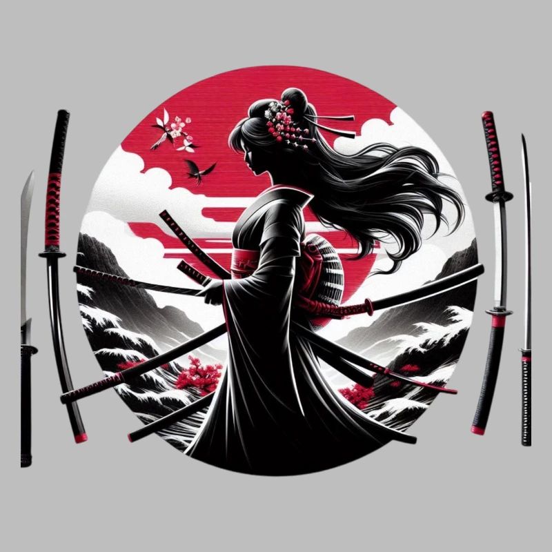 Samurai Mädchen Katana
