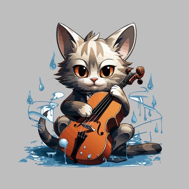 Le chat à griffes de violoncelle