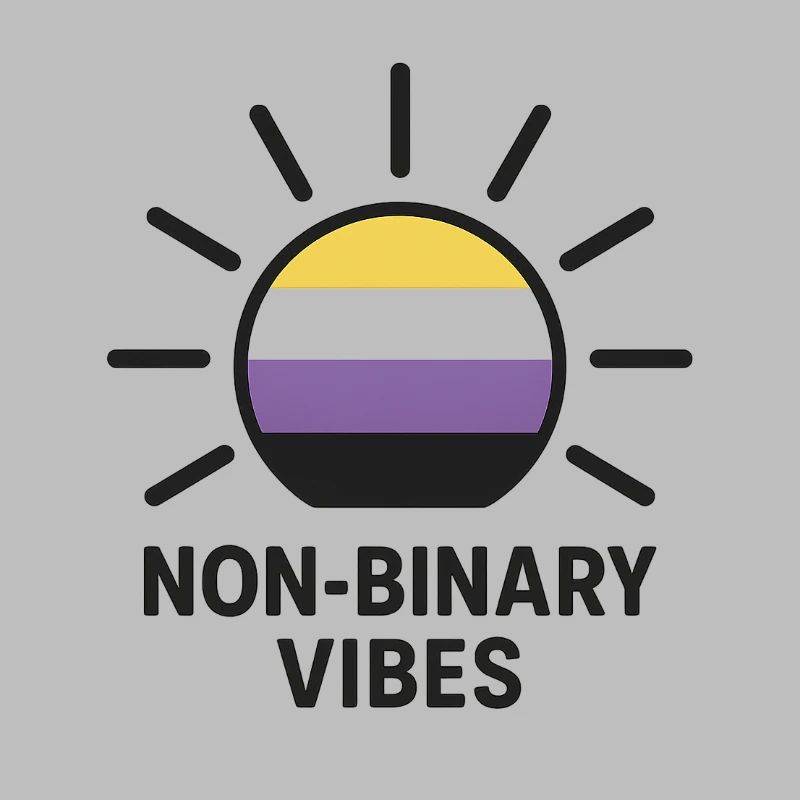 Non-Binary Vibes Sun Logo