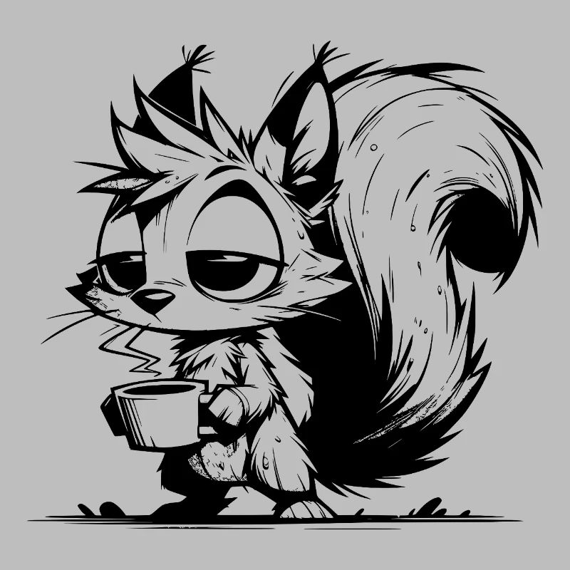 Bitte nicht stören – Eichhörnchen Kaffeezeit