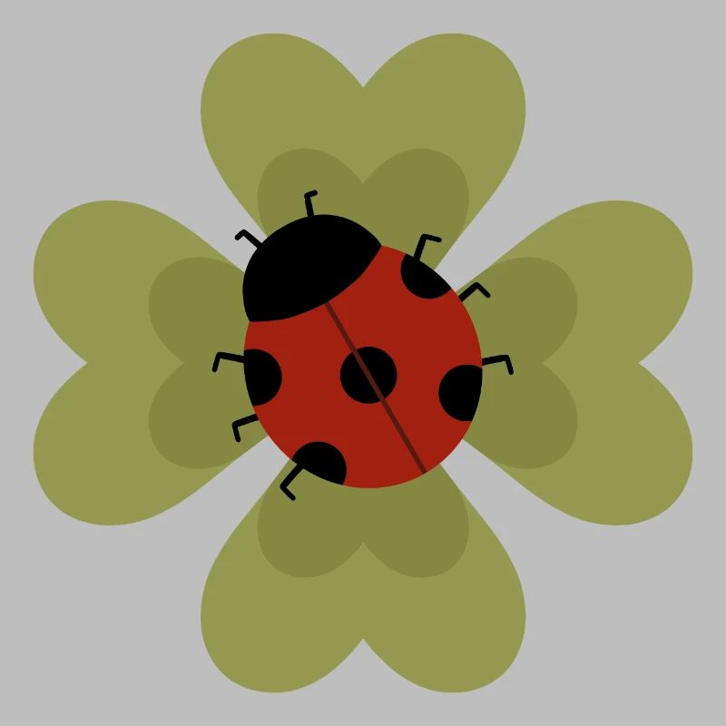 Ladybug Floral Patch Design