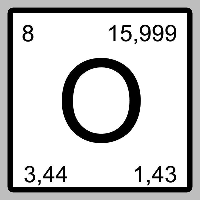 O signe d’oxygène dans le style minimal nerd