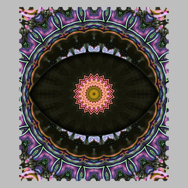Kaleidoscope Mandala Neon Pattern
