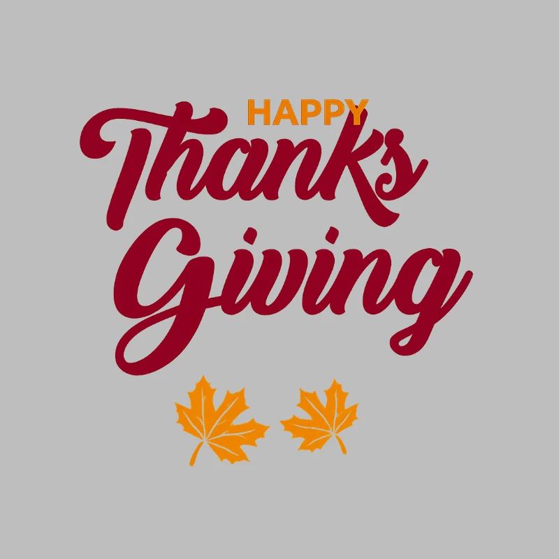 Frohes Thanksgiving-Skript mit Blättern