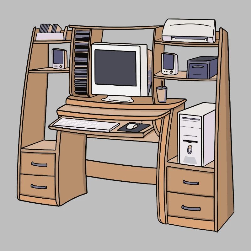 Retro Computer Desk Setup 90s 2000s Nostalgic