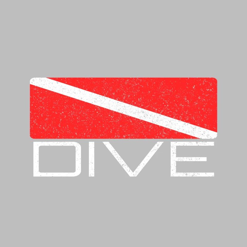 Dive | Conception de plongée avec drapeau de plongée pour les plongeurs