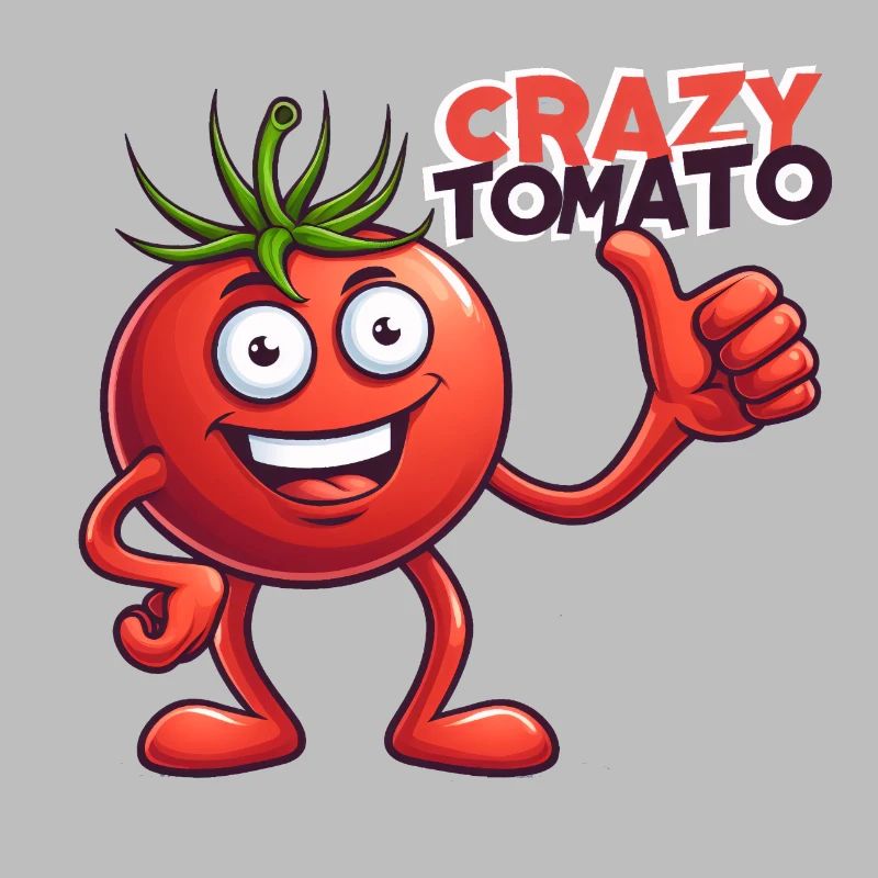 Crazy Veggies: Tomato with Thumbs Up