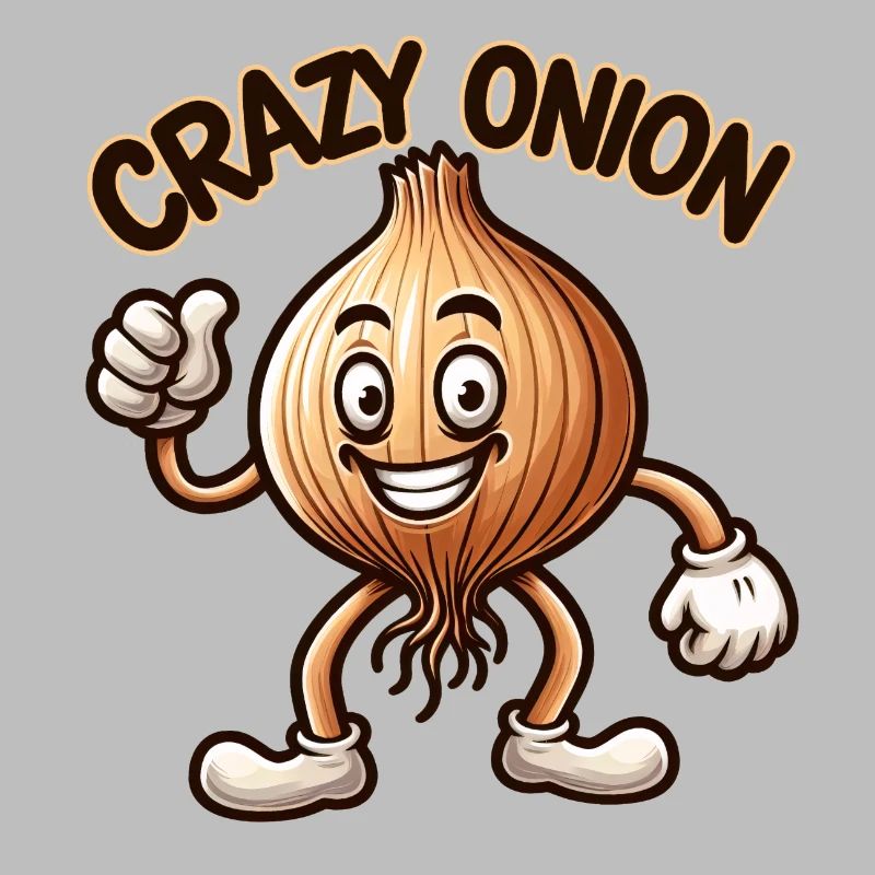 Crazy Veggies: Onion With Goatee and Thumbs Up