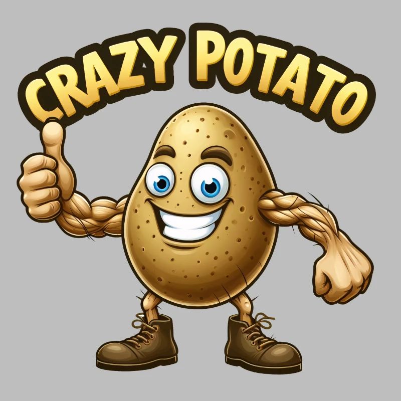 Crazy Veggies: Potato Body Builder Thumbs Up