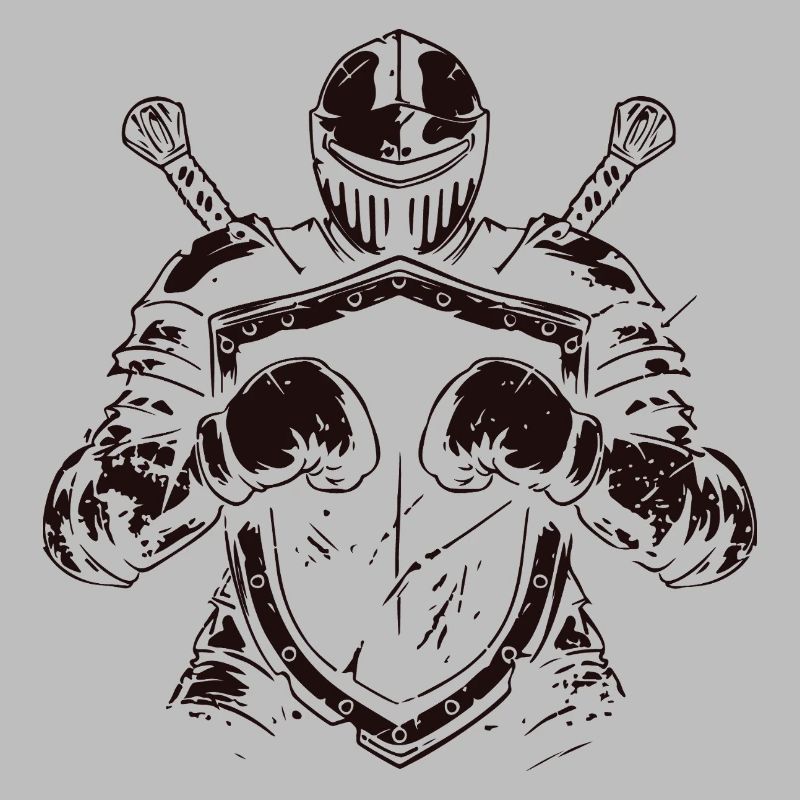 Chevalier avec bouclier et épée