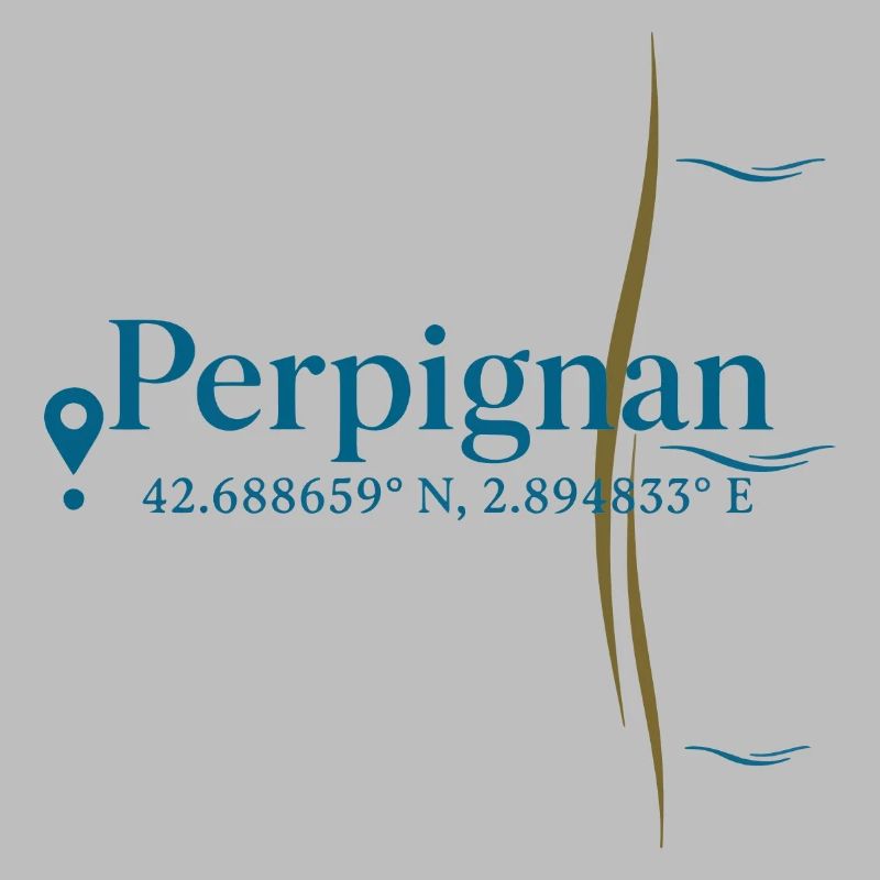 Perpignan Coastal Coordinates Emblem