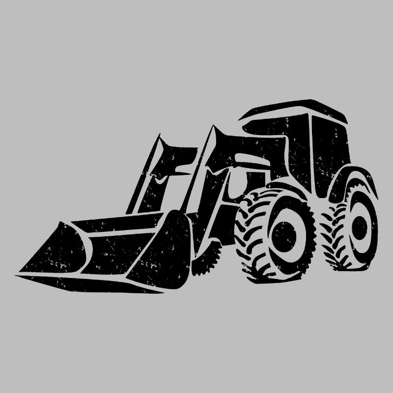Loading Machine Silhouette Gift Wheel Loader