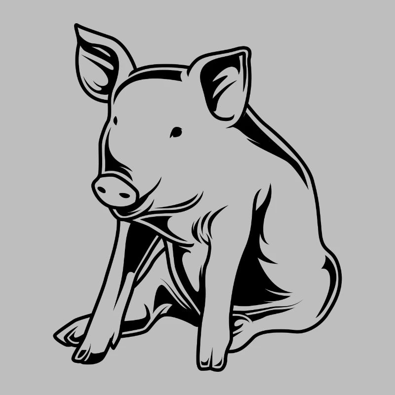 Schwein Sau Eber Silhouette