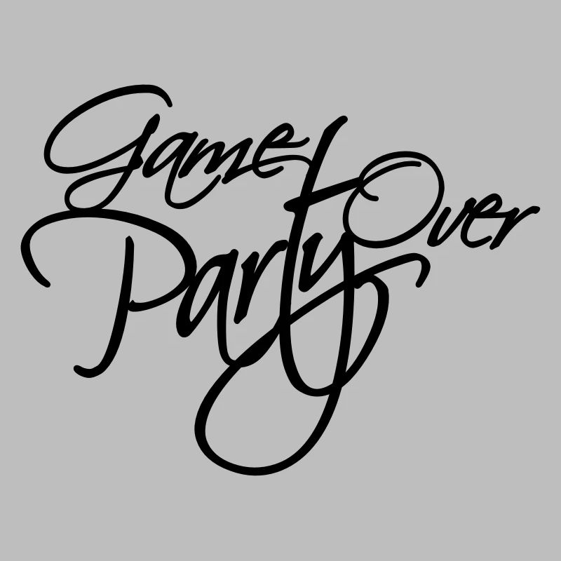 Game Over Party Text logo