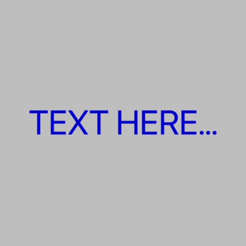 Plain Text Blue Text Print
