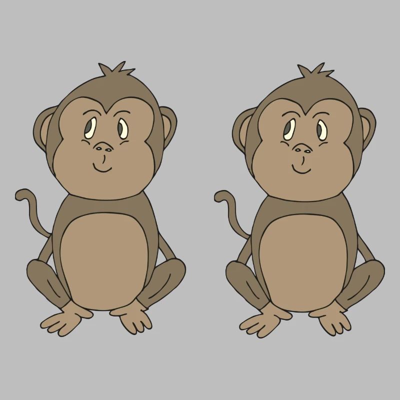 Monkey funny in a double pack