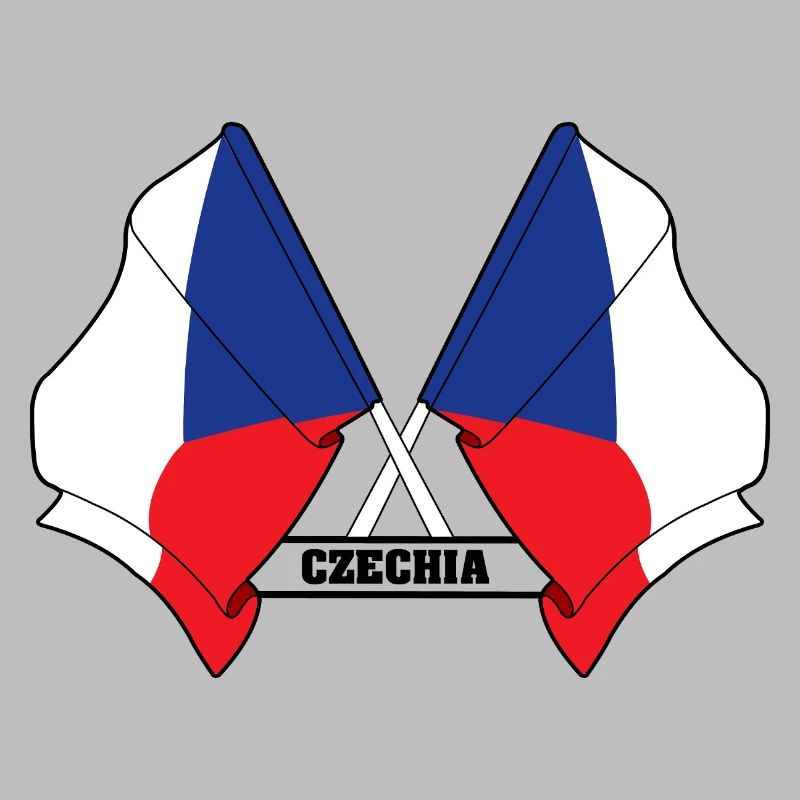 RÉPUBLIQUE TCHÈQUE – Drapeaux croisés