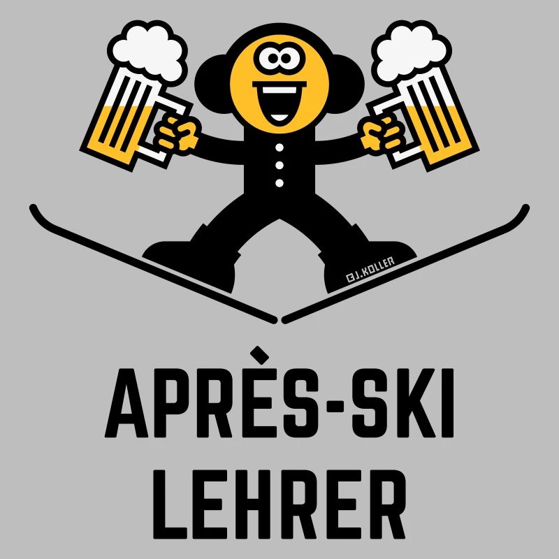 Après-Ski Lehrer (Bier / Karikatur / 3C)