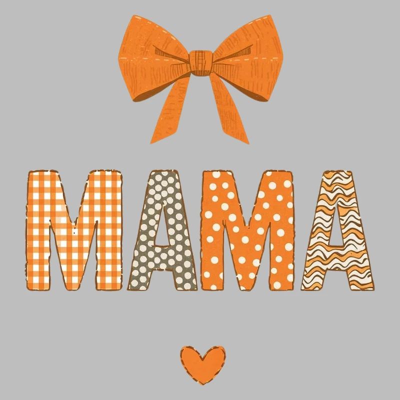 Orange Mom Patchwork Muster