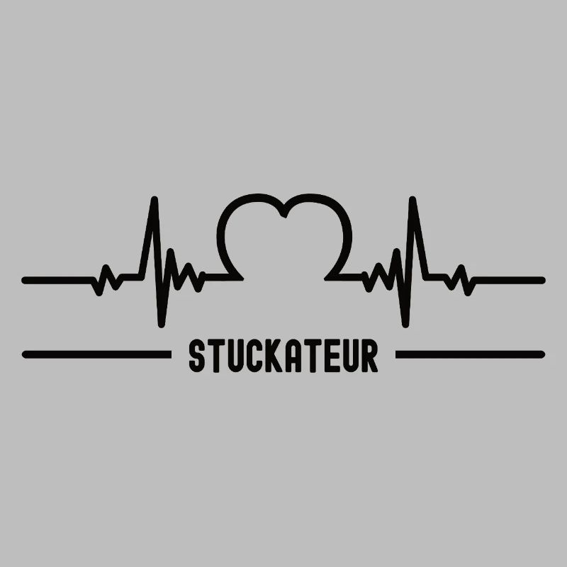 Herzschlag Stuckateur Herz Bester Mann Stukkateur