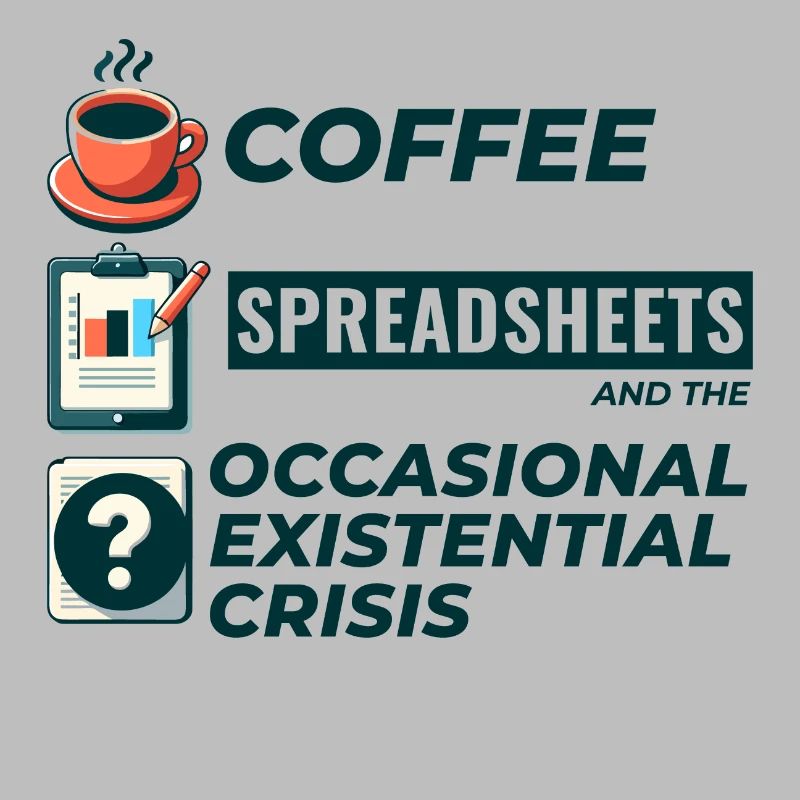 Accountant Bookkeeping Coffee Spreadsheets Funny
