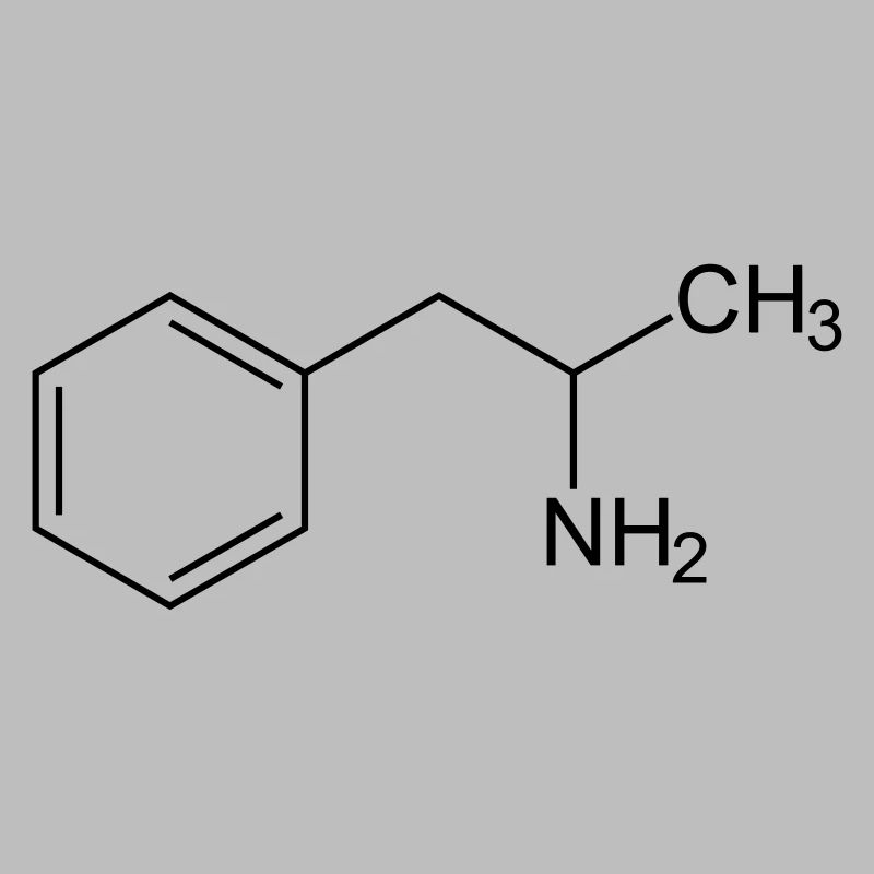 Formule de structure de drogue d'amphétamine