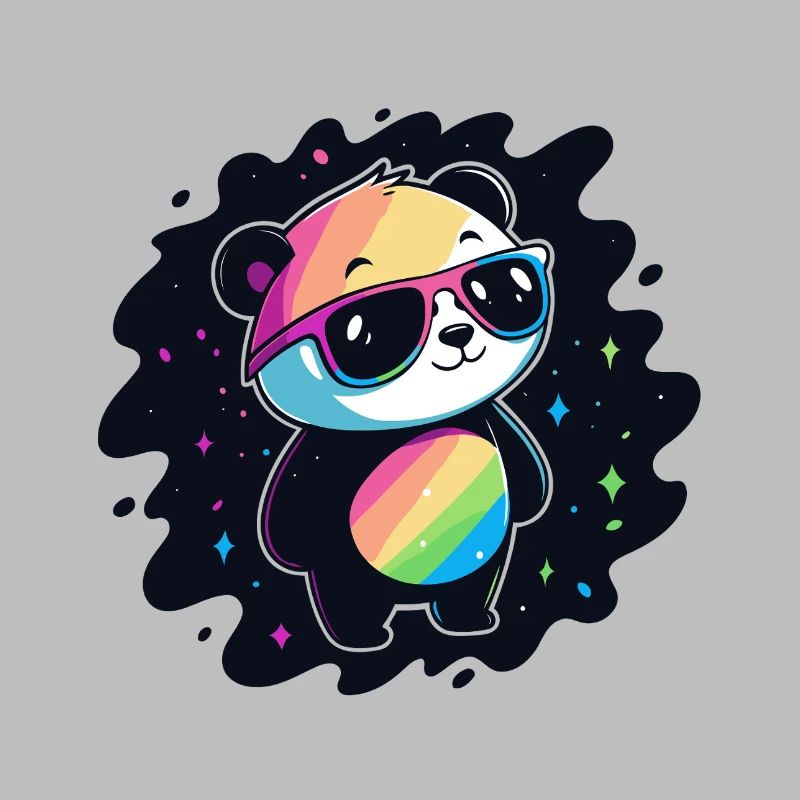 Panda Rainbow Galaxy Cool Glasses