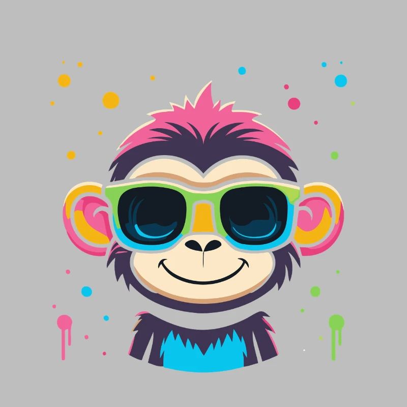 Monkey Neon Glasses