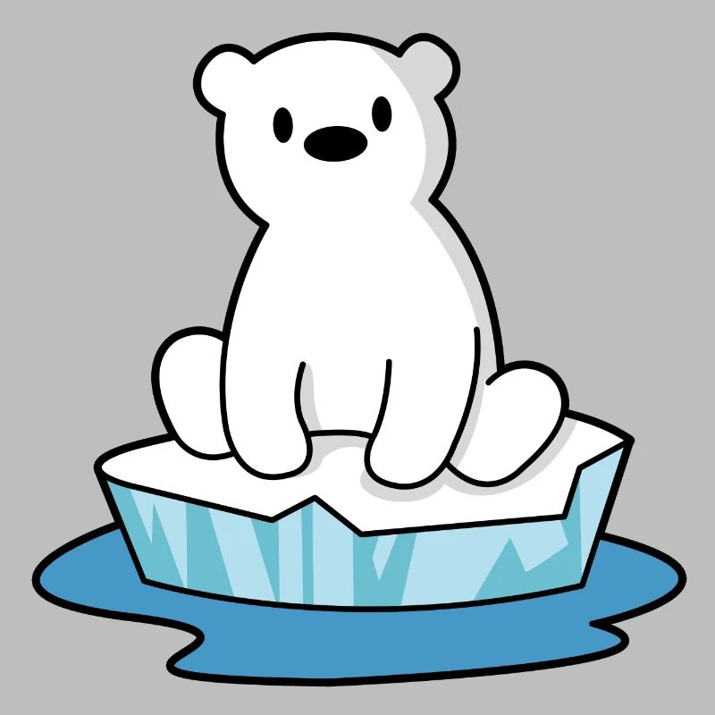 Der sitzende Eisbär
