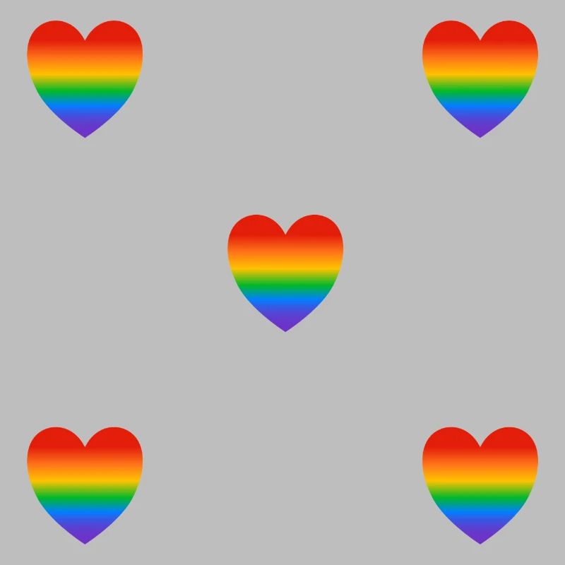 Rainbow hearts