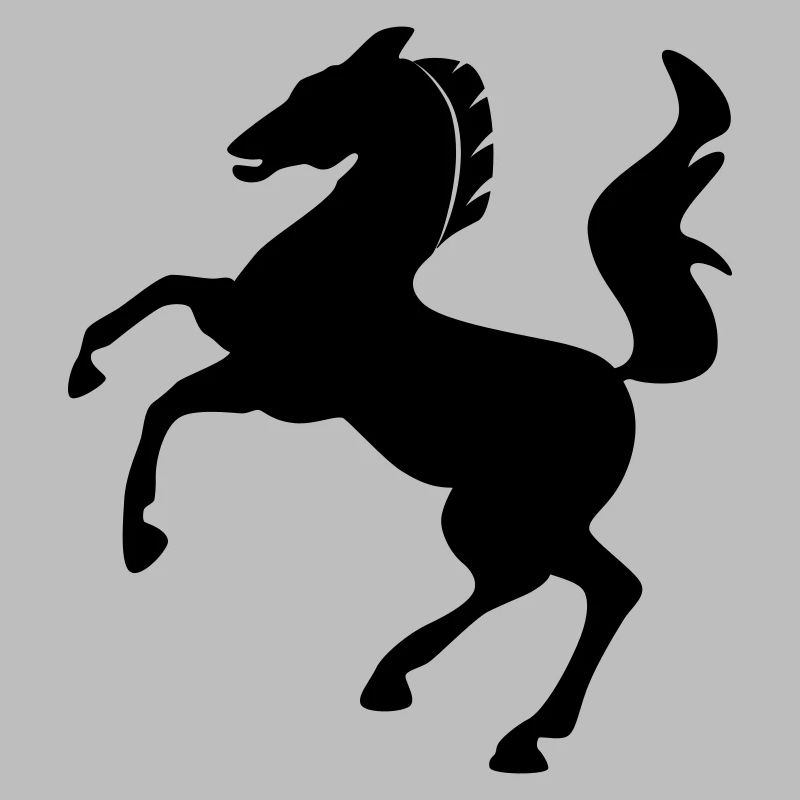 Pferd Symbol dynamisch springend