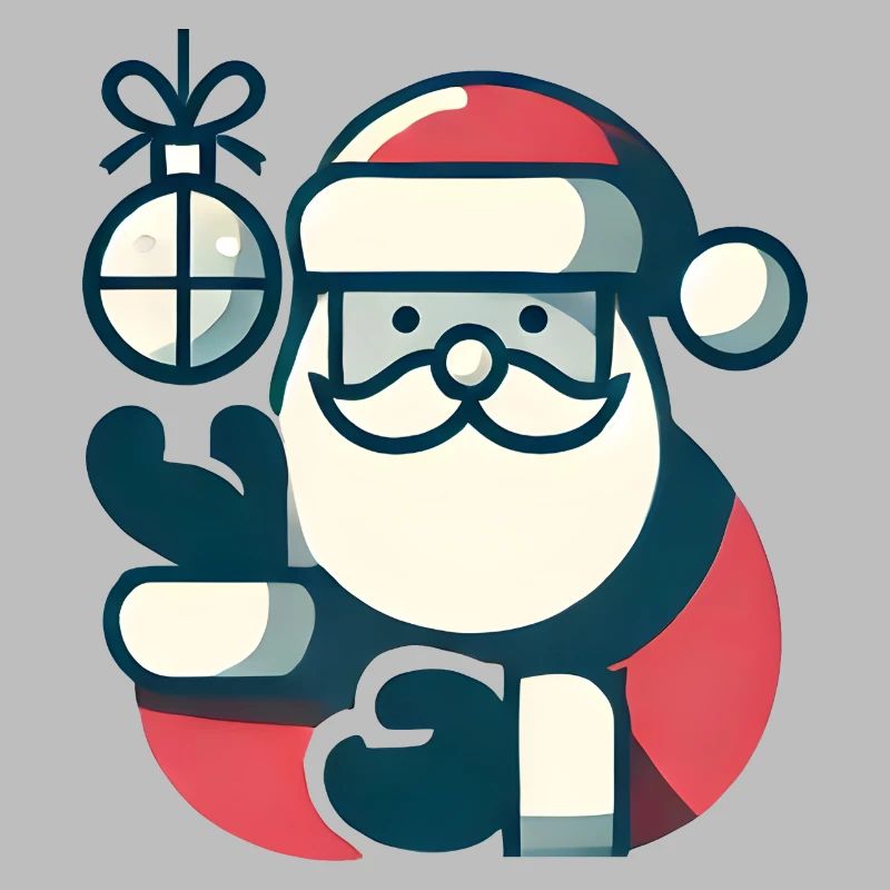 Weihnachtsmann mit Weihnachtskugel