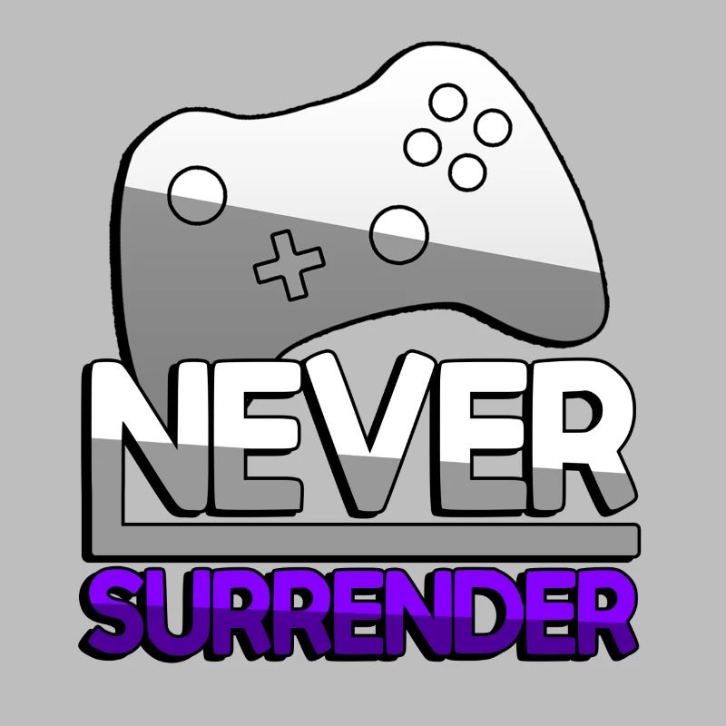NEVER SURRENDER (Lila) + Controller - Gaming