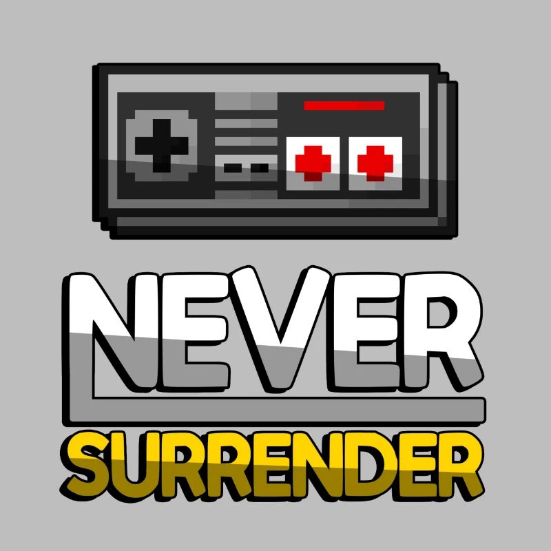 NEVER SURRENDER (Yellow) + NES Controller - Gaming