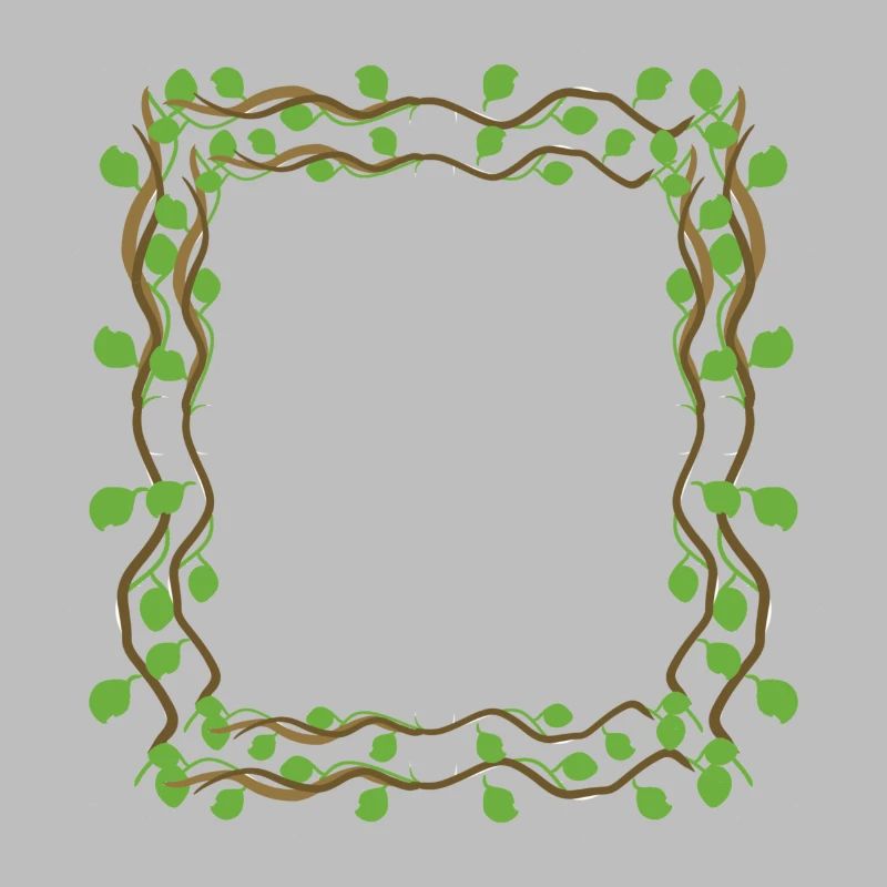 Leaves Square Shape Square Frame